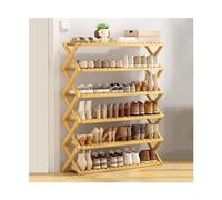HXZJUIKL Banc à chaussures pliable - Organiseur de chaussures - Design peu encombrant - Étagère à chaussures autoportante pour entrée, placard, chambre à coucher (naturel 6)
