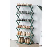 HXZJUIKL Étagère à chaussures pliable en bambou avec plusieurs niveaux - Étagère à chaussures autonome sans assemblage pour entrée, chambre à coucher, jardin (50 cm) (50 cm x 25 cm x 10 cm (l x P x H)