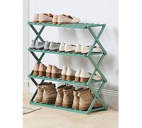 HXZJUIKL Étagère à chaussures pliable en bambou avec plusieurs niveaux - Étagère à chaussures autonome sans assemblage pour entrée, chambre à coucher, jardin (50 cm) (4 niveaux, 68,1 x 25,4 x 68,8 cm