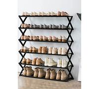 HXZJUIKL Étagère à chaussures pliable en bambou avec plusieurs niveaux - Étagère à chaussures autonome sans assemblage pour entrée, chambre à coucher, jardin (6 niveaux) (6 niveaux H 98 cm l x P 25 x