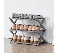 HXZJUIKL Étagère à chaussures pliable en bambou avec plusieurs niveaux - Étagère à chaussures autonome sans assemblage pour entrée, chambre à coucher, jardin (50 cm) (50 cm (l) x 25 cm (P) x 45 (H) cm