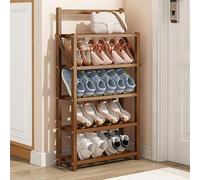 HXZJUIKL Étagère à chaussures pliable en bambou portable et pliable pour entrée, sans installation, pour couloir, placard, chambre à coucher, salon (B 50 cm)