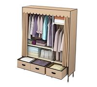 HXZJUIKL Organisateur de rangement pour vêtements avec rail de suspension et étagères - Idéal pour les vêtements et les sacs