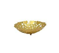 HXZJUIKL Plateau à fruits, panier à fruits, plateau en métal, bol, présentoir de bureau, table décorative, étagère de rangement, fruits et légumes Doré