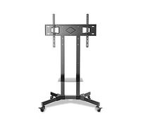 HXZJUIKL Supports TV Mobiles, Supports et Plateaux tournants pour téléviseurs, Chariots TV Mobiles à roulettes pour écrans Plats Plasma, LED et LCD de 32 à 65 Pouces