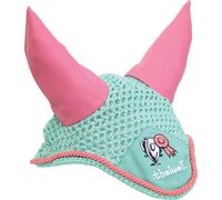 Hy - bonnet anti-mouches pour chevaux "Thelwell Collection", trophée BZ4423 (poney shetland) (vert menthe/rose)
