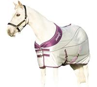 Hy - "DefenceX Shield" Couverture de paturage Standard Sport Cheval Cooler BZ6054 (152cm) (Gris/Violet)