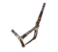 Hy Equestrian Licol polo en cuir - Bleu marine/fossile - Full