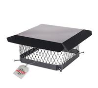 HY-GUARD HG1313 Cache Acier galvanisé, Taille de Maille 1,9 cm, s'adapte à l'extérieur des Carreaux de cheminée en Argile existants, Noir, 13" x 13"