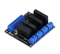 HY-M283 Module de relais statique à 4 canaux SSR, montage sur rail DIN 3-24 V DC, contrôle AC 2 A, charge avec protection, passage à zéro, déclencheur de haut niveau pour PLC