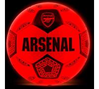 Hy-Pro Arsenal Ballon de Football Lumineux Taille 5 avec LED Qui Brille dans Le Noir, lumières activées par Les Chocs, arrêt Automatique, Convient à Tous Les âges