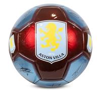 Hy-Pro Ballon de Football Aston Villa Signature - Bordeaux et Bleu - Taille 5 - Blason Officiel de l'équipe - Slogan UP The Villa