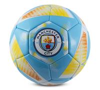 Hy-Pro Ballon de Football Manchester City F.C. sous Licence Officielle - Taille 3 - Motif Spirale - Marchandise Man City - Collection pour Enfants et Adultes