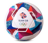 Hy-Pro Ballon de Football Officiel de l'équipe GB Taille 5 - Jeux Olympiques, Design aérodynamique, Ballon, Grande-Bretagne, entraînement, Match, Marchandise, à Collectionner pour Enfants et Adultes