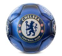 Hy-Pro Ballon de Football sous Licence Officielle Chelsea F.C. Classique Signature | Métallique, Taille 5, Blues, Entraînement, Match, Marchandise, Collectible pour Enfants et Adultes, Bleu