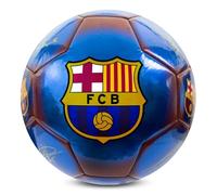 Hy-Pro Ballon de Football sous Licence Officielle FC Barcelone Classic Signature | Métallique, Taille 5, Barca, entraînement, Match, Marchandise, à Collectionner pour Enfants et Adultes, Bleu/Rouge