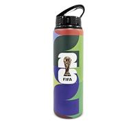 Hy-Pro Bouteille d'eau en aluminium sous licence officielle Coupe du Monde de la FIFA 2026 750 ml Unity - Hydratation sportive durable pour les fans de football - Bouteille de sport avec motif de la