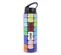 Hy-Pro Bouteille d'eau sous licence officielle Coupe du Monde de la FIFA 2026 750 ml en aluminium Impression 3D - Hydratation sportive durable pour les fans de football - Bouteille de gym avec motif
