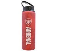 Hy-Pro Bouteille en Aluminium Sous Licence Officielle Arsenal F.C. 750ml Gunners Paille Pliable Intégrée Anti-fuite Légère Idée Cadeau Football