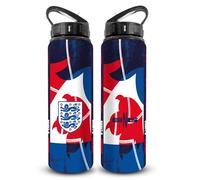 Hy-Pro Bouteille en aluminium sous licence officielle England FA - 750 ml, paille pliable intégrée, étanche, légère, excellente idée cadeau de football
