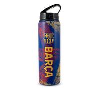 Hy-Pro Bouteille en aluminium sous licence officielle FC Barcelone - 750 ml, paille pliable intégrée, étanche, légère, excellente idée cadeau de football