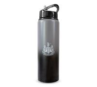 Hy-Pro Bouteille en aluminium sous licence officielle Newcastle United F.C. - 750 ml, motif délavé, mat, paille pliable intégrée, étanche, légère