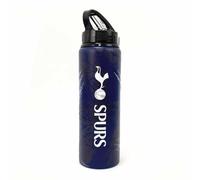 Hy-Pro Bouteille en aluminium sous licence officielle Tottenham Hotspur F.C. 750 ml, paille pliable intégrée, étanche, légère, excellente idée cadeau de football
