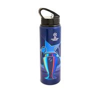 Hy-Pro Bouteille en aluminium sous licence officielle UCL - 750 ml, UCL, paille pliable intégrée, étanche, légère, excellente idée cadeau de football