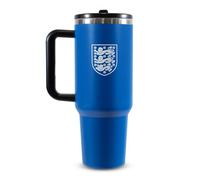 Hy-Pro Bouteille isotherme en métal avec paille - Bouteille d'eau portable pour le sport et un usage quotidien - Design en acier inoxydable - Sous licence officielle England FA - 1,18 l