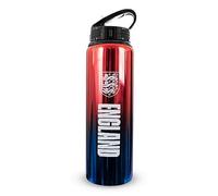 Hy-Pro Bouteille UV en aluminium sous licence officielle England FA 750 ml | paille pliable intégrée, finition néochrome, étanche, légère, sans BPA
