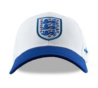 Hy-Pro Casquette de Baseball sous Licence Officielle Angleterre - Matériau de qualité avec Sangle réglable - Accessoires Confortables pour Fans de Sport - Chapeau de Football élégant Blanc et Bleu