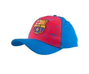 Hy-Pro Casquette de baseball sous licence officielle Barcelone - Matériau de qualité avec sangle réglable - Accessoires confortables pour fans de sport - Chapeau de football élégant rouge et bleu pour