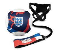 Hy-Pro Ceinture d'entraînement de Football sous Licence Officielle England FA Football Kick Trainer - Ceinture réglable pour entraînement en Solo - pour 3 à 5 balles - Système Portable pour Usage