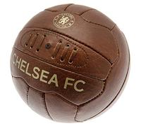 Hy-Pro Chelsea F.C. Ballon de Football Heritage en Simili Cuir Taille 5 - Ballon de Match Officiel Vintage avec Blason du Club - Design PU de qualité supérieure pour Les Fans de Blues