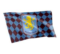 Hy-Pro Drapeau officiel Aston Villa F.C. 1,5 x 0,9 m - Bannière de football en polyester à carreaux pour la maison et les matchs - Équipement de supporters avec grand blason Aston Villa Détail