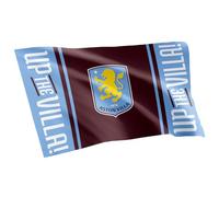 Hy-Pro Drapeau officiel Aston Villa F.C. 1,5 x 0,9 m - Up the Villa, bannière nationale de football en polyester pour la maison et les matchs - Équipement de supporters avec grand blason Aston Villa