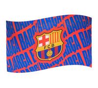 Hy-Pro Drapeau officiel de Barcelone 1,5 x 0,9 m - Bannière de football en polyester pour la maison et les matchs - Équipement de supporters avec grand blason et détails rouges et bleus du Barca