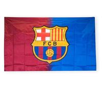 Hy-Pro Drapeau officiel de Barcelone 1,5 x 0,9 m - Bannière nationale de football en polyester pour la maison et les matchs - Équipement de supporters avec grand blason et détails du drapeau rouge et