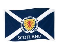Hy-Pro Drapeau Officiel de l'Écosse 1,5 x 0,9 m - Bannière Nationale de Football en Polyester pour la Maison et Les matchs - Équipement de Supporters avec Grand Blason et détails du Drapeau Bleu