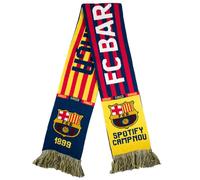 Hy-Pro Écharpe sous licence officielle FC Barcelone - Écharpe de supporter de football HD Jacquard avec la marque emblématique du club - Multicolore