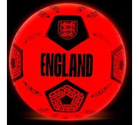 Hy-Pro England FA Ballon de Football Lumineux Taille 5 avec LED Phosphorescent, lumières activées par Les Chocs, arrêt Automatique, Convient à Tous Les âges