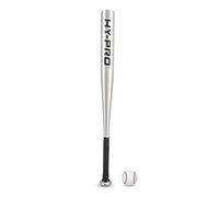 Hy-Pro Ensemble de Baseball en Aluminium de qualité supérieure de 66 cm - Batte de Baseball en métal léger avec poignée Solide, Finition en métal Lisse - Kit pour Jardin, Parc et entraînement -