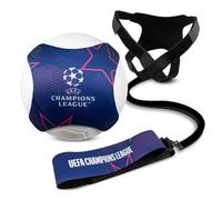 Hy-Pro Entraîneur de football sous licence officielle UEFA Champions League - Ceinture réglable pour entraînement en solo - Pour 3 à 5 balles - Système portable pour usage domestique et sur le terrain