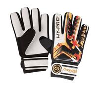 Hy-Pro Gants de Gardien de But Freestyle | Taille 5, Junior, Gardien de But de Football, Excellente Protection, Rembourrage, adhérence optimale, Respirants, Orange/Noir/Blanc