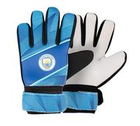 Hy-Pro Gants de Gardien de But Manchester City FC sous Licence Officielle - Junior - Motif fusible - Man City - Garçons et Filles