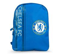 Hy-Pro Grand sac à dos à rayures Chelsea F.C. sous licence officielle | Bleu, léger, sac à dos, école, travail, cadeau, pour enfants et adultes