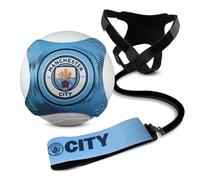 Hy-Pro Manchester City Football Kick Trainer Ceinture réglable Équipement d'entraînement de Football pour entraînement Solo Taille 3-5 balles Système Portable pour Usage Domestique et sur Le Terrain