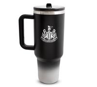 Hy-Pro Newcastle Bouteille isotherme en métal avec paille et poignée - 1,18 l - Design en acier inoxydable - Produit sous licence officielle Newcastle