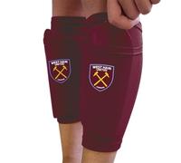 Hy-Pro Protège-tibia sous licence officielle West Ham F.C. avec manchon de chaussette, respirant, léger, durable, équipement de protection, The Hammers, marchandise, excellente idée cadeau de football