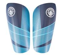 Hy-Pro Protège-Tibias Manchester City F.C. Produit sous Licence Officielle Manchester City, Respirant, léger, Durable, équipement de Protection, Produit Man City, Excellente idée Cadeau de Football